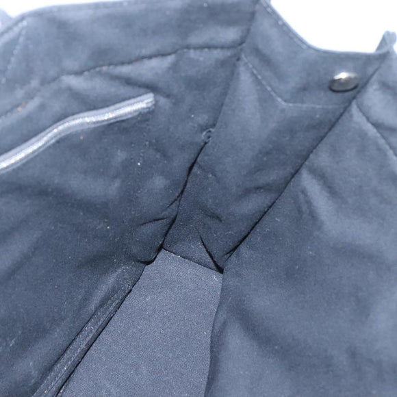 HERMES Fourre Tout MM Hand Bag Canvas Black Silver Auth 119846