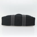 HERMES Fourre Tout MM Hand Bag Canvas Black Silver Auth 119846-5