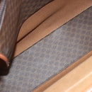 CELINE Macadam Canvas Tote Bag PVC Leather Brown Gold Auth 119866-10