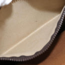 CELINE Macadam Canvas Tote Bag PVC Leather Brown Gold Auth 119866-11