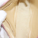 MCM Accessory Pouch Canvas Pink Silver Auth 119871-11