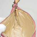 MCM Accessory Pouch Canvas Pink Silver Auth 119871-18