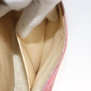 MCM Accessory Pouch Canvas Pink Silver Auth 119871-20