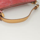 MCM Accessory Pouch Canvas Pink Silver Auth 119871-7