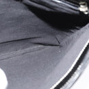 LOEWE Anagram Shoulder Bag Canvas Leather Gray Black Silver Auth 119873-18