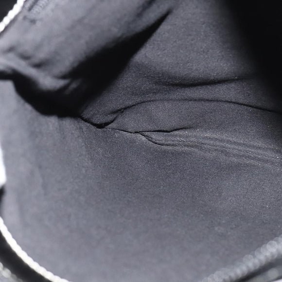 LOEWE Anagram Shoulder Bag Canvas Leather Gray Black Silver Auth 119873