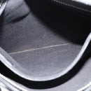 LOEWE Anagram Shoulder Bag Canvas Leather Gray Black Silver Auth 119873-20