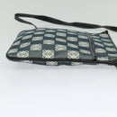 LOEWE Anagram Shoulder Bag Canvas Leather Gray Black Silver Auth 119873-4