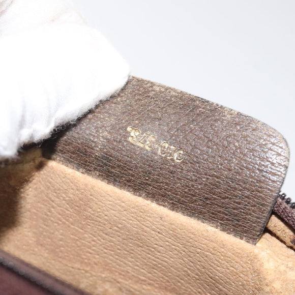 GUCCI GG Supreme Web Sherry Line Clutch Bag PVC Beige Gold 010 378 Auth 119887