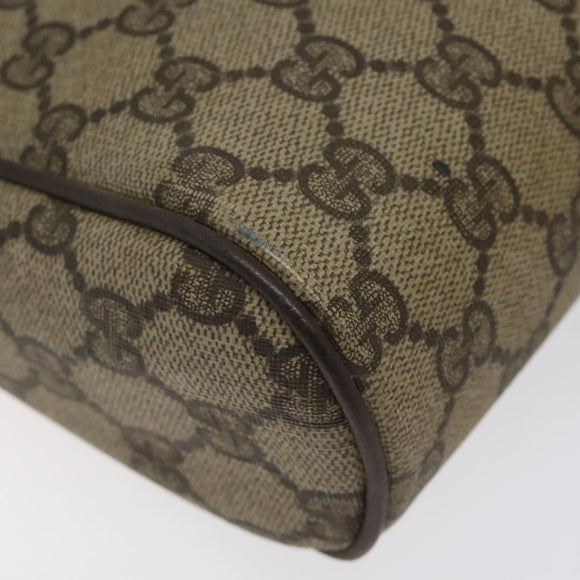 GUCCI GG Supreme Web Sherry Line Clutch Bag PVC Beige Gold 010 378 Auth 119887