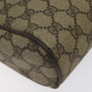 GUCCI GG Supreme Web Sherry Line Clutch Bag PVC Beige Gold 010 378 Auth 119887-14