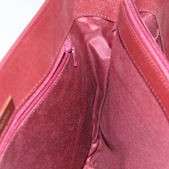 BURBERRY Nova Check Hand Bag Canvas Beige Gold Auth 119890