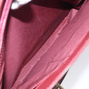 BURBERRY Nova Check Hand Bag Canvas Beige Gold Auth 119890-22