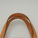 CELINE Macadam Canvas Hand Bag PVC Leather Brown Gold Auth 119974-14