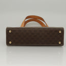 CELINE Macadam Canvas Hand Bag PVC Leather Brown Gold Auth 119974-5
