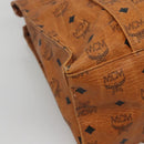 MCM Logogram Vicetos Tote Bag PVC Leather Brown Gold Auth 119981-15
