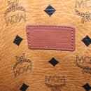 MCM Logogram Vicetos Tote Bag PVC Leather Brown Gold Auth 119981-18