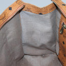 MCM Logogram Vicetos Tote Bag PVC Leather Brown Gold Auth 119981-20