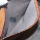 MCM Logogram Vicetos Tote Bag PVC Leather Brown Gold Auth 119981-11