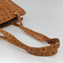 MCM Logogram Vicetos Tote Bag PVC Leather Brown Gold Auth 119981-7