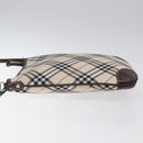 BURBERRY Nova Check Blue Label Shoulder Bag Canvas Beige Auth 119982-4