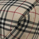 BURBERRY Nova Check Blue Label Tote Bag Canvas Beige Silver Auth 119986-16