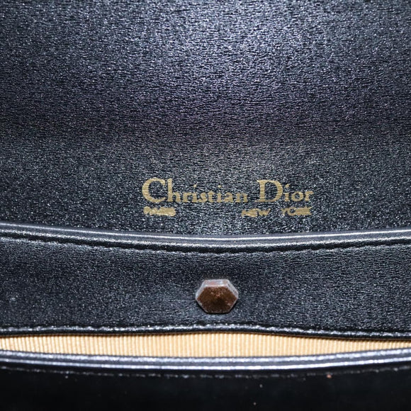 Christian Dior Shoulder Bag Calf leather Black Auth 119992
