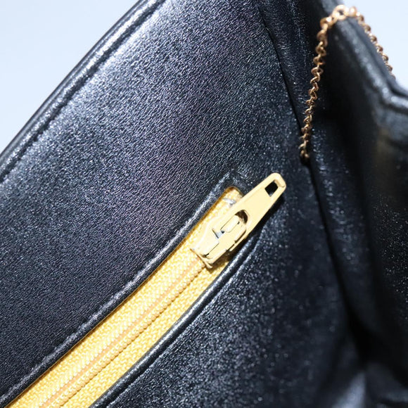 Christian Dior Shoulder Bag Calf leather Black Auth 119992