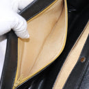 Christian Dior Shoulder Bag Calf leather Black Auth 119992-26