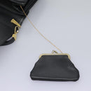 Christian Dior Shoulder Bag Calf leather Black Auth 119992-28