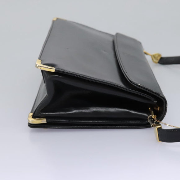 Christian Dior Shoulder Bag Calf leather Black Auth 119992