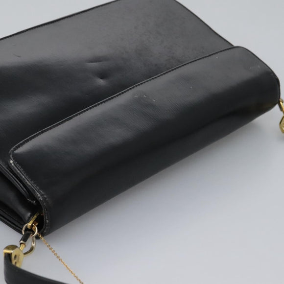 Christian Dior Shoulder Bag Calf leather Black Auth 119992