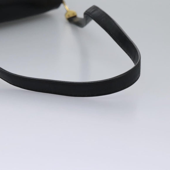 Christian Dior Shoulder Bag Calf leather Black Auth 119992