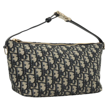 Christian Dior Trotter Canvas Accessory Pouch Navy Auth 120003