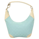 GUCCI GG Canvas Shoulder Bag Light Blue Gold 001 4158 Auth 120032-13