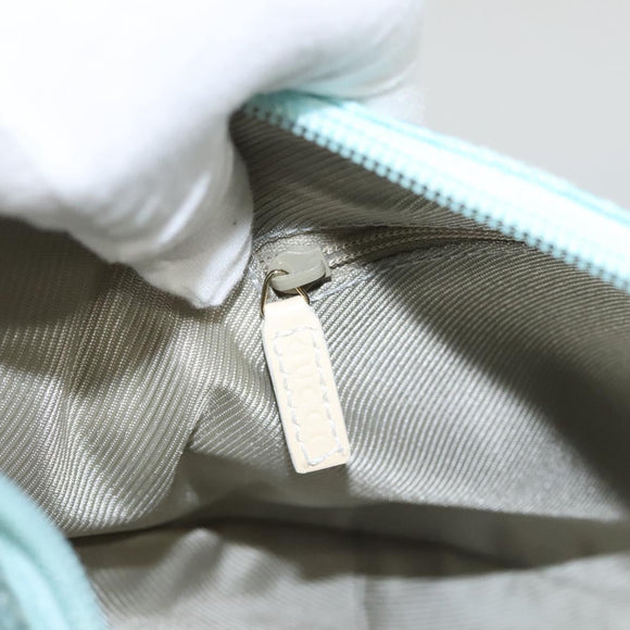 GUCCI GG Canvas Shoulder Bag Light Blue Gold 001 4158 Auth 120032