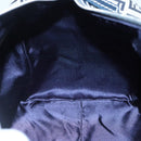 FENDI Zucchino Canvas Boston Bag Navy Silver Auth 120038-19