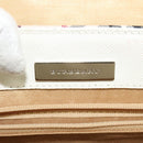 BURBERRY Nova Check Shoulder Bag Canvas Beige Silver Auth 120041-17