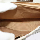 BURBERRY Nova Check Shoulder Bag Canvas Beige Silver Auth 120041-12