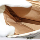 BURBERRY Nova Check Shoulder Bag Canvas Beige Silver Auth 120041-19