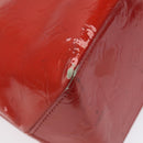 LOUIS VUITTON Monogram Vernis Reade PM Hand Bag Red Rouge M91088 LV Auth 120043-9