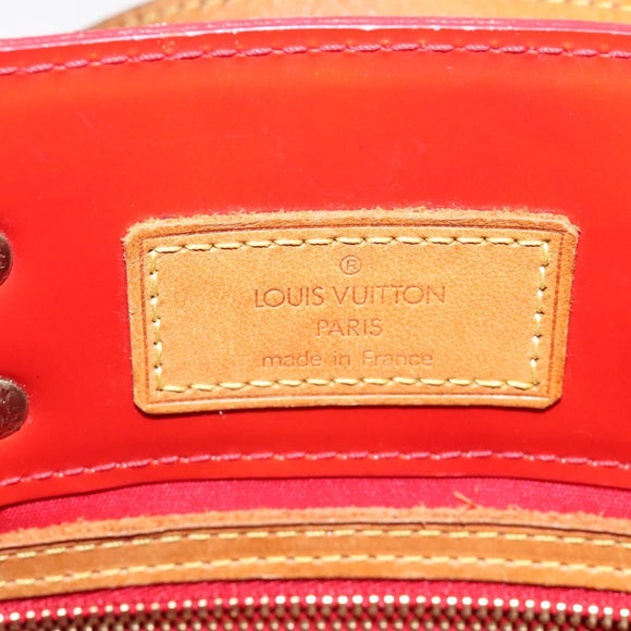 LOUIS VUITTON Monogram Vernis Reade PM Hand Bag Red Rouge M91088 LV Auth 120043
