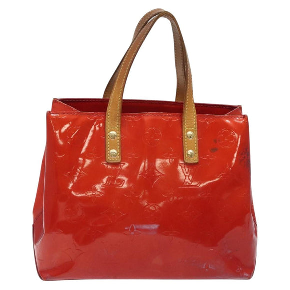 LOUIS VUITTON Monogram Vernis Reade PM Hand Bag Red Rouge M91088 LV Auth 120043