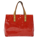 LOUIS VUITTON Monogram Vernis Reade PM Hand Bag Red Rouge M91088 LV Auth 120043-2