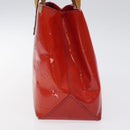 LOUIS VUITTON Monogram Vernis Reade PM Hand Bag Red Rouge M91088 LV Auth 120043-3