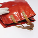 LOUIS VUITTON Monogram Vernis Reade PM Hand Bag Red Rouge M91088 LV Auth 120043-6