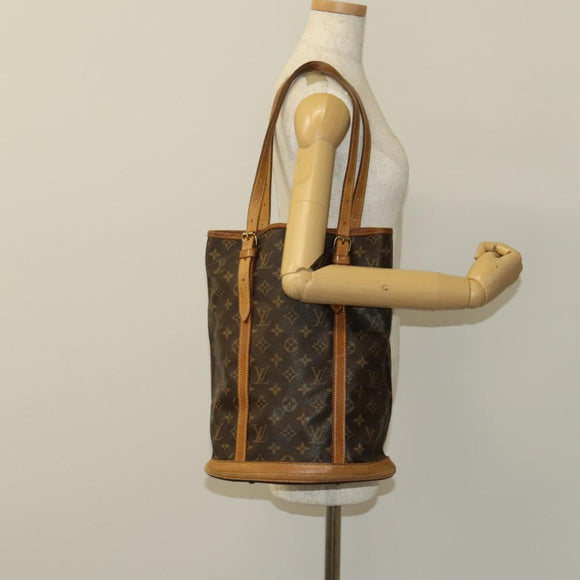LOUIS VUITTON Monogram Bucket GM Shoulder Bag M42236 LV Auth 120057