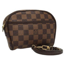 LOUIS VUITTON Damier Ebene Pochette Ipanema Shoulder Bag N51296 LV Auth 120073-1