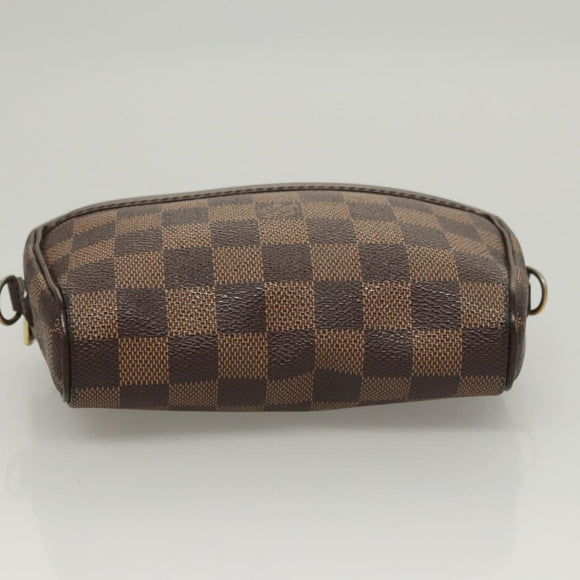 LOUIS VUITTON Damier Ebene Pochette Ipanema Shoulder Bag N51296 LV Auth 120073