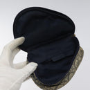 Christian Dior Trotter Canvas Saddle Pouch Navy Gold Auth 120108-9